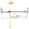 Душевая дверь Cezares Slider 110 SLIDER-B-1-100/110-BR-NERO профиль Черный матовый стекло бронзовое