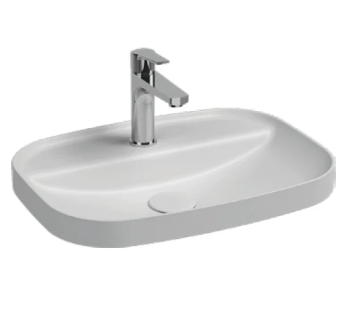 Раковина встраиваемая сверху Isvea Infinity 55 10NF50055-2L цвет Белый матовый
