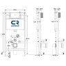 Унитаз с инсталляцией Aquatek Либра New AQ1148N-00 + Charus City CR.200.21.01 с сиденьем Микролифт и клавишей смыва Хром глянцевый