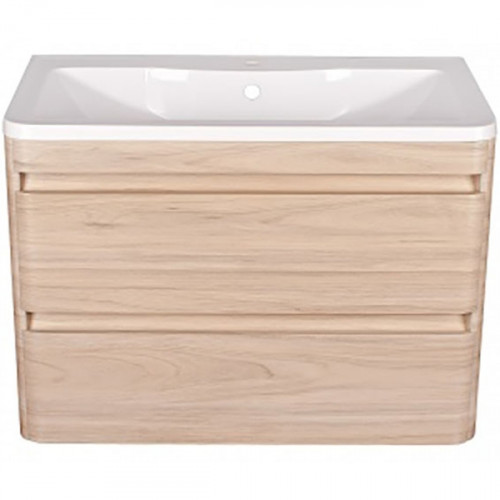 Тумба под раковину Style Line Атлантика 100 Люкс Plus ЛС-00000686 подвесная Ясень перламутр МДФ / ЛДСП