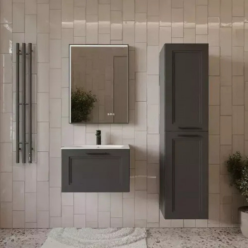 Тумба с раковиной Terminus Классик 60 CLA10601701601O подвесная цвет Графит