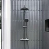 Душевая система Damixa Jupiter 977800300 с термостатом Черная матовая латунь на стену