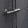 Душевая система Damixa Jupiter 977800300 с термостатом Черная матовая латунь на стену