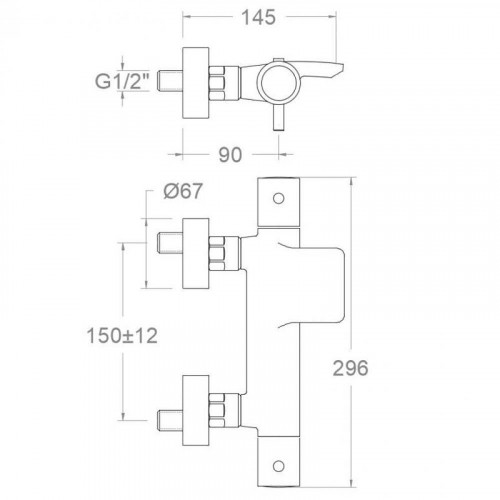 Смеситель для ванны Ramonsoler Odisea 393901SCUC с термостатом Медь