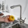 Смеситель для кухни Shevanik S328L цвет Сатин