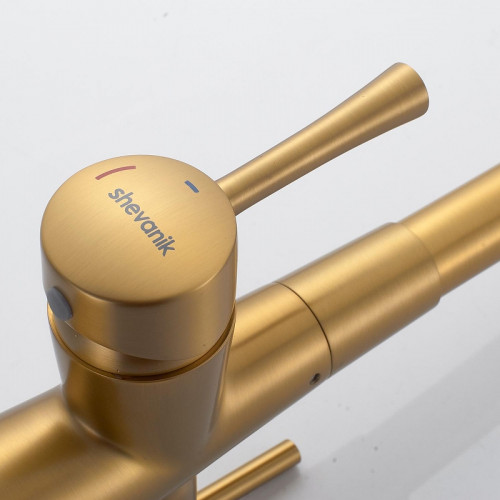 Смеситель для кухни Shevanik S528G цвет Золотой сатин
