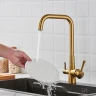 Смеситель для кухни Shevanik S528G цвет Золотой сатин