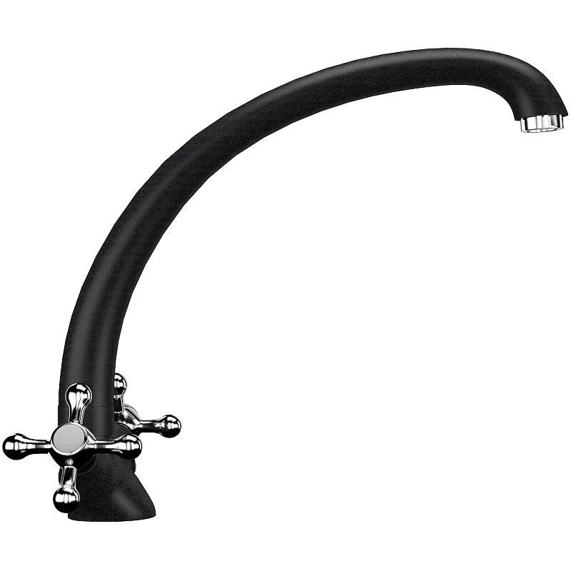 Смеситель для кухни Ulgran Classic U-013-308 Черный латунь