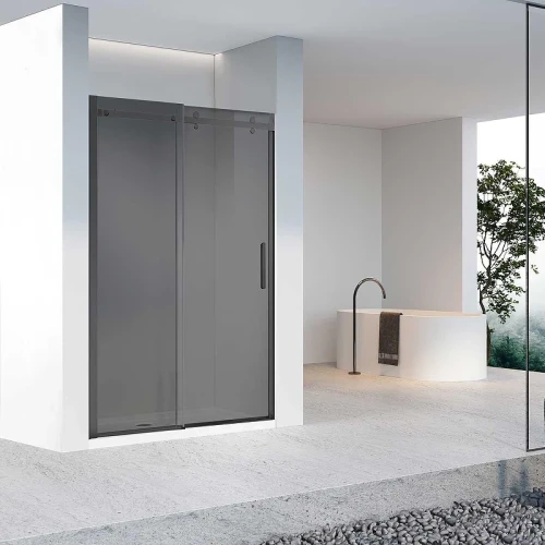 Душевая дверь Vincea Como-N 150 VDS-4CN150CGB профиль Черный стекло тонированное