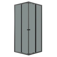 Душевой уголок Niagara Eco 80х80 NG-1008-14QT профиль цвет Черный матовый стекло тонированное