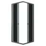 Душевой уголок Niagara Eco 80х80 NG-1008-14QT профиль цвет Черный матовый стекло тонированное