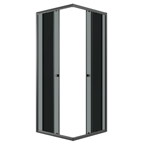 Душевой уголок Niagara Eco 80х80 NG-1008-14QT профиль цвет Черный матовый стекло тонированное