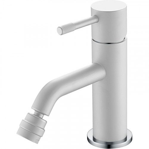 Смеситель для биде Boheme Uno 466-WCR Белый матовый Хром латунь