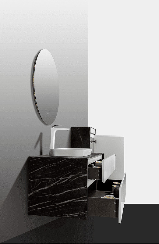 Тумба с раковиной Black&White Universe U907.1200 120 907u1200 подвесная White matt Lauren gold МДФ / ЛДСП