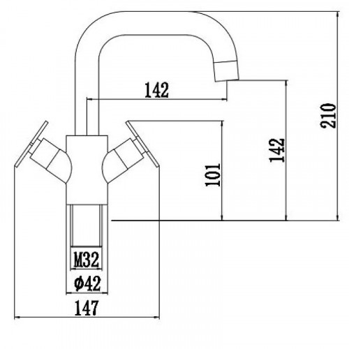 Смеситель для кухни Fmark FS8502 цвет Сатин