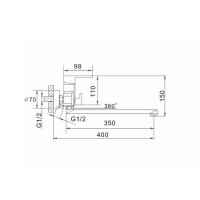 Смеситель для ванны D-Lin D147366-A универсальный цвет  Черный матовый