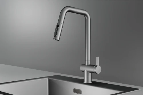 Смеситель для кухни Granula Kitchen Space 7273 цвет Сталь матовая