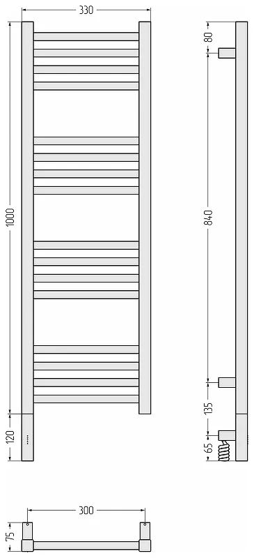 Электрический полотенцесушитель Сунержа Модус 3.1 100x30 32-5900-1030 цвет Золотой шёлк