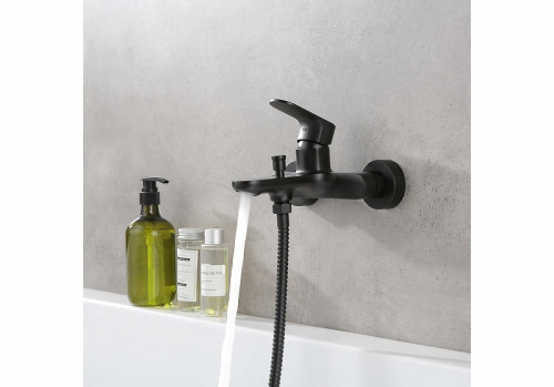 Смеситель для ванны Aquatek Альфа AQ1940MB цвет Черный матовый