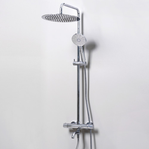 Душевая система WasserKRAFT Thermo A18801 с термостатом Хром латунь на стену