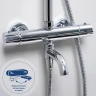 Душевая система WasserKRAFT Thermo A18801 с термостатом Хром латунь на стену