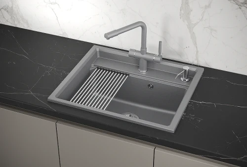 Кухонная мойка Granula Kitchen Space 60 6003 цвет Алюминиум