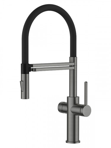 Смеситель для кухни Agger Elegant A3252555 цвет Оружейная сталь Черный
