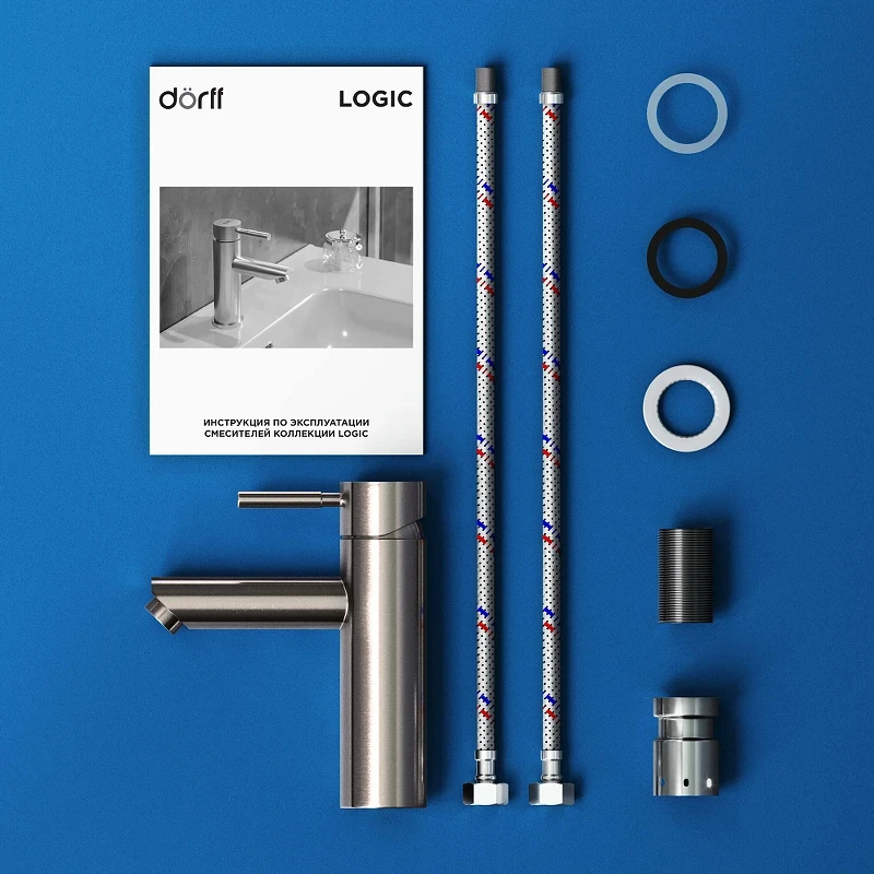 Смеситель для раковины Dorff Logic D3002100SS Нержавеющая сталь нержавеющая сталь
