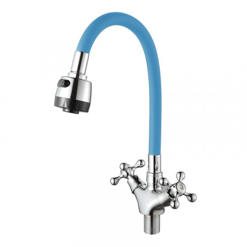 Смеситель для кухни D-Lin D153810-6T цвет  Хром  Синий