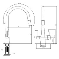 Смеситель для кухни Lemark Comfort LM3075G-White Золото Белый латунь