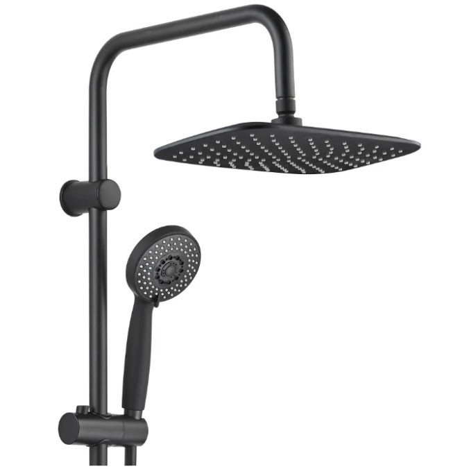 Душевая система Aquanet Passion AF300-70-RC-B Черный латунь на стену