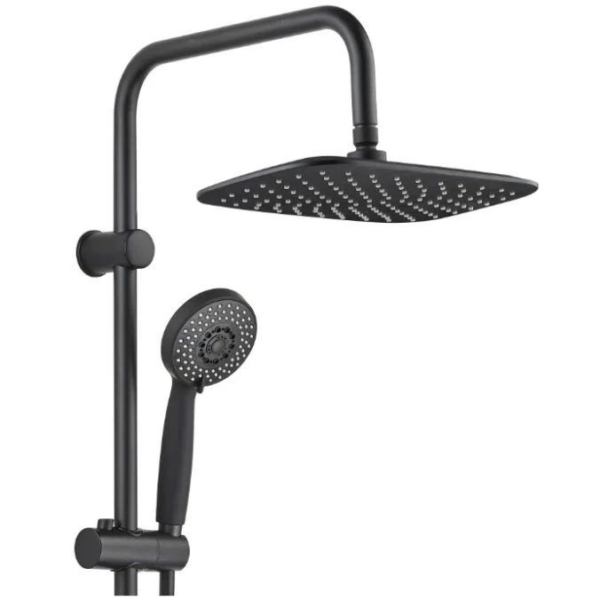 Душевая система Aquanet Passion AF300-70-RC-B Черный латунь на стену