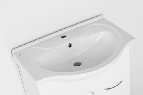 Тумба под раковину Style Line Эко Стандарт 22 Байкал 65 Белый глянец МДФ / ЛДСП