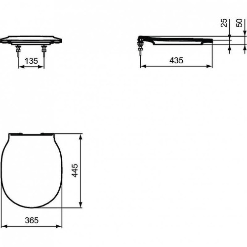 Унитаз с инсталляцией Ideal Standard Connect E211601 с сиденьем Микролифт