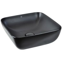 Раковина-чаша AeT Elite Square 42 L602T0R0V0105 Черная матовая фаянс накладная