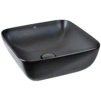 Раковина-чаша AeT Elite Square 42 L602T0R0V0105 Черная матовая фаянс накладная