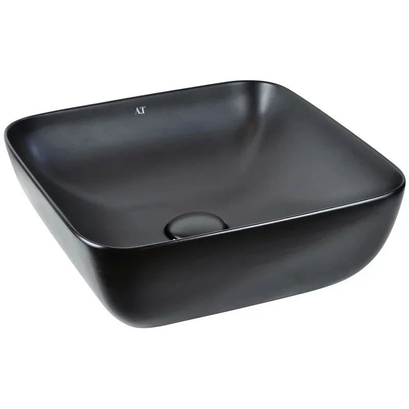 Раковина-чаша AeT Elite Square 42 L602T0R0V0105 Черная матовая фаянс накладная