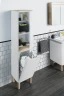 Шкаф пенал Vitra Sento 40 R 60842 подвесной с бельевое корзиной Белый матовый МДФ / ЛДСП