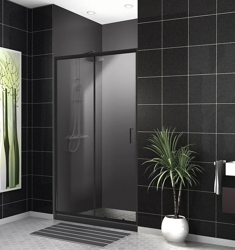 Душевая дверь BelBagno Uno 120 UNO-195-BF-1-120-C-NERO профиль Черный матовый стекло прозрачное