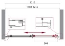 Душевая дверь BelBagno Uno 120 UNO-195-BF-1-120-C-NERO профиль Черный матовый стекло прозрачное