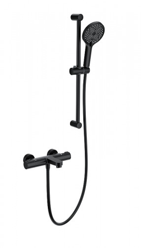 Смеситель для ванны Wonzon &amp; Woghand WW-C2018-A-MB с термостатом цвет Черный матовый