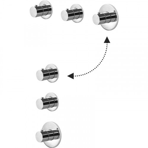 Смеситель для душа Paffoni Modular Box MDE018CR с термостатом Хром латунь встраиваемый