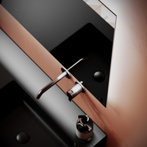 Зеркало Sancos Square 60 SQ600 с подсветкой с сенсорным выключателем стекло