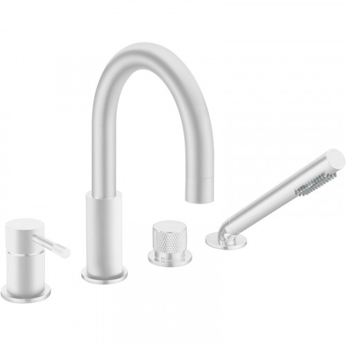 Смеситель на борт ванны Boheme Uno 460-MW Белый матовый латунь