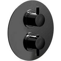 Смеситель для душа Cisal Less New LN01810040 с термостатом Черный матовый латунь встраиваемый