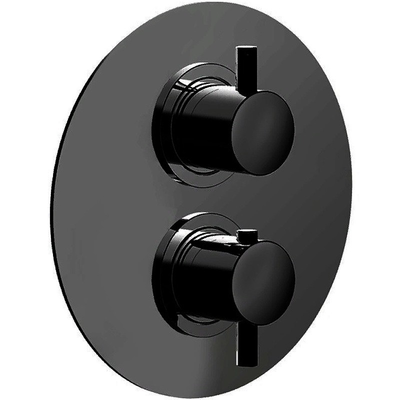 Смеситель для душа Cisal Less New LN01810040 с термостатом Черный матовый латунь встраиваемый