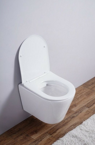 Унитаз Esbano Clavel ESUPCLAVW подвесной Белый глянцевый с сиденьем Микролифт фаянс подвесной