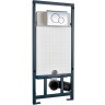 Комплект унитаза Ceruttispa Orlter Aria Tornado CT9955 с сиденьем Микролифт и инсталляцией WeltWasser WW Marberg 507 10000005949+10000005952 с клавишей смыва Хром глянцевый фарфор подвесной