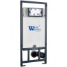 Комплект унитаза Ceruttispa Orlter Aria Tornado CT9955 с сиденьем Микролифт и инсталляцией WeltWasser WW Marberg 507 10000005949+10000005952 с клавишей смыва Хром глянцевый фарфор подвесной