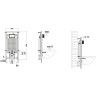 Комплект унитаза Ceruttispa Orlter Aria Tornado CT9955 с сиденьем Микролифт и инсталляцией WeltWasser WW Marberg 507 10000005949+10000005952 с клавишей смыва Хром глянцевый фарфор подвесной